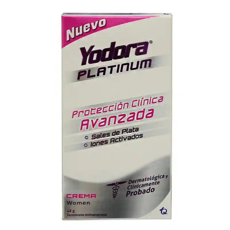 Yodora Desodorante Platinum Protección Clínica Avanzada Crema