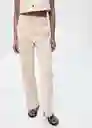 Pantalón Padua Crudo Talla 36 Mujer Mango
