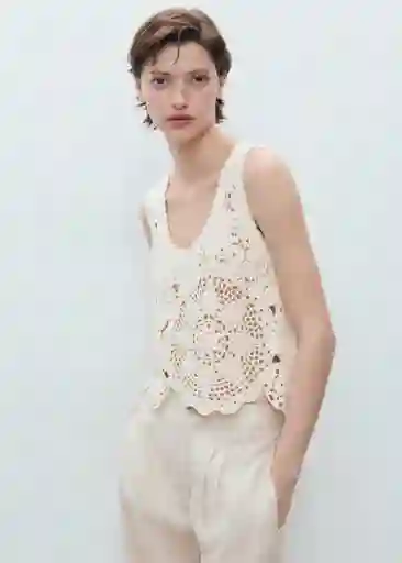Top Garden Crudo Talla M Mujer Mango