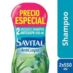 Oferta De 2 Shampoo Savital Anticaspa De 550Ml C/U