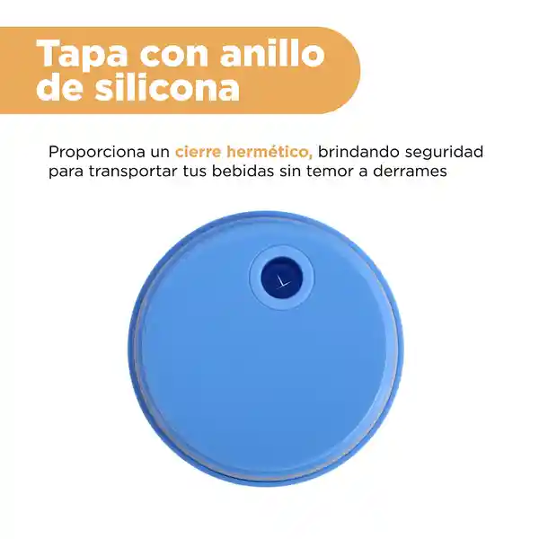 Vaso Doble Pared Con Pitillo Lilo & Stitch Azul 1200 mL Miniso