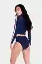 Crop Top Manga Larga Sunshine Block Jet Mujer Navy T. M Speedo
