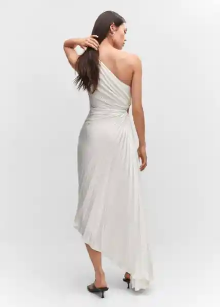 Vestido Claudi Blanco Talla M Mujer Mango