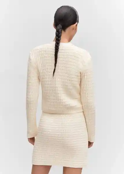 Cárdigan Cuni Offwhite Talla M Mujer Mango