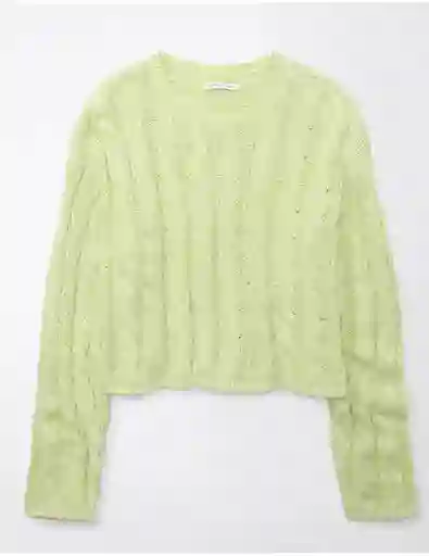 Suéter Tejido Mujer Verde Talla SMALL American Eagle