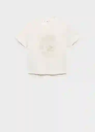 Camiseta Corsica Off White Talla M Mujer Mango
