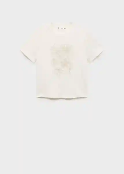 Camiseta Corsica Off White Talla M Mujer Mango
