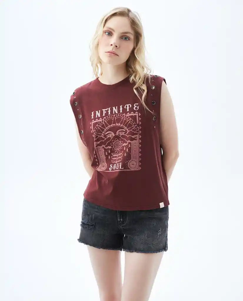 Camiseta de Manga Sisa Para Mujer