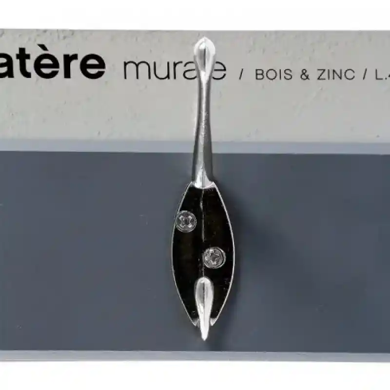 5Five Set de Percheros de Pared 151555B Metálico Gris