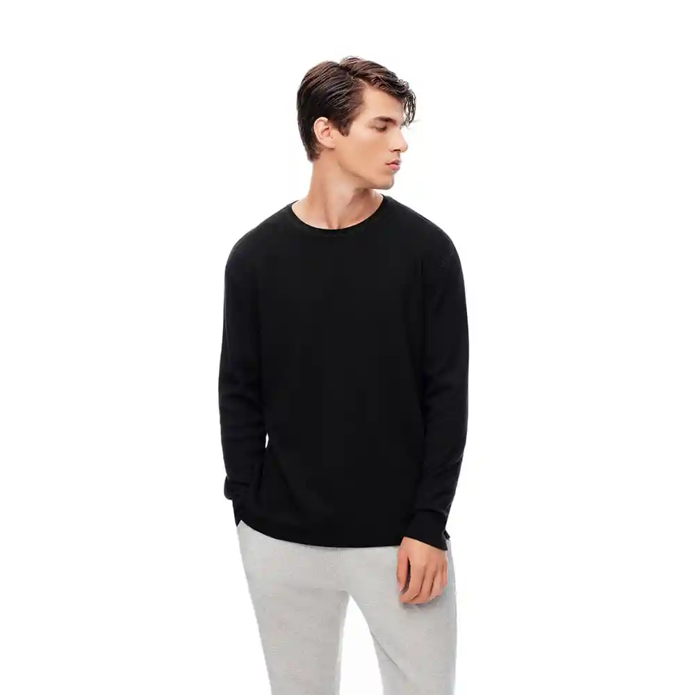 Camiseta Manga Larga en Algodón Masculino Aiziq Gef Talla M