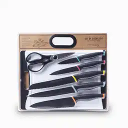 Set de Cuchillo Con Tijera y Tabla Ambiente Gourmet