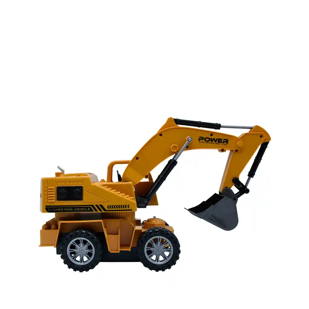 Maquina Retro Excavadora Control Remoto Control Tipo Timon Toy Logic
