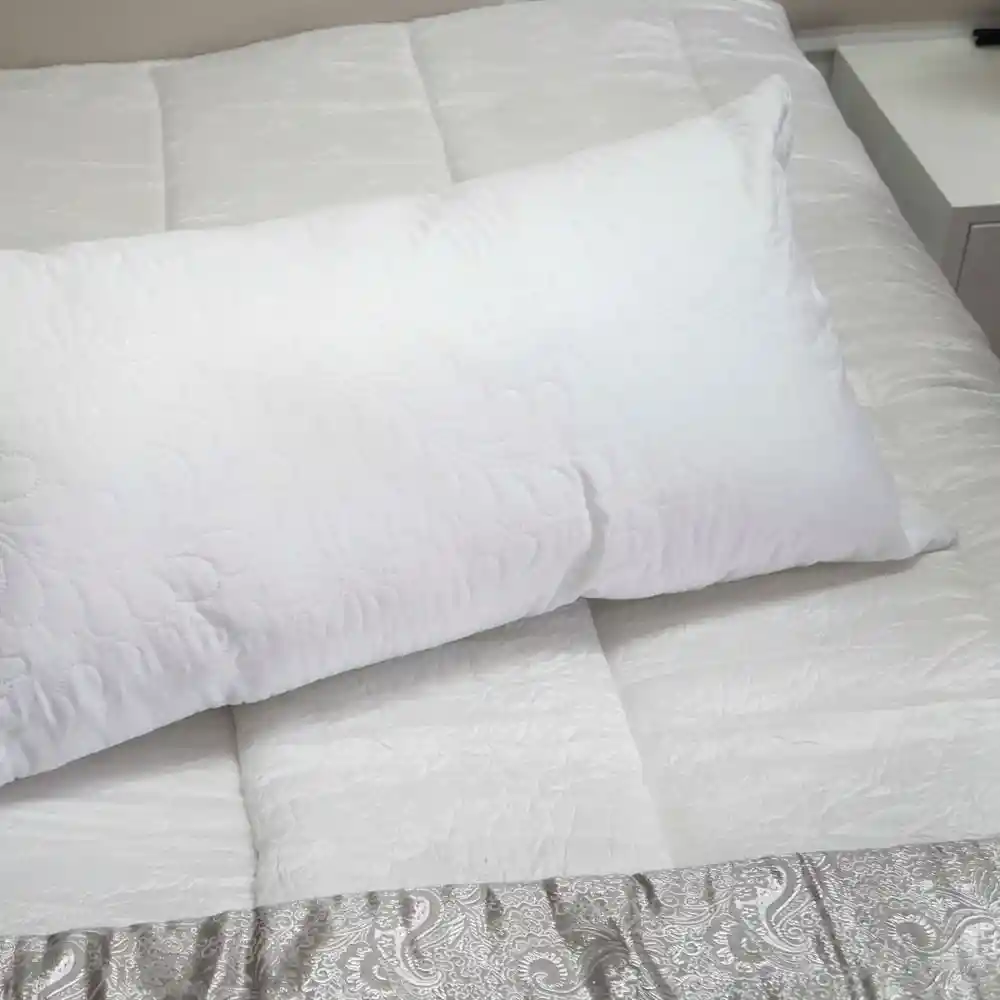 Almohada Acolchada 90 X 50 Cm Fibra Siliconada