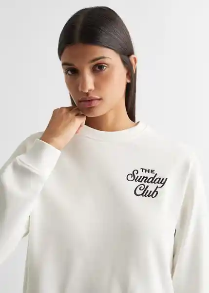 Sudadera Sunday Niñas Off White Talla 22 Mango