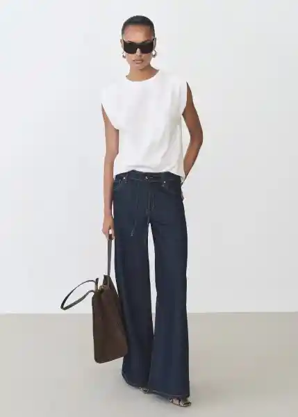 Camiseta Viri Blanco Talla S Mujer Mango