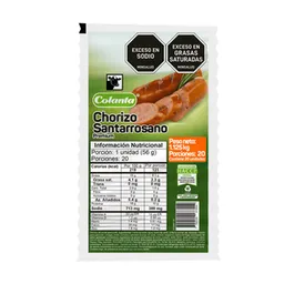 Chorizo Santarrosano Colanta x 1.125 g x 20 U