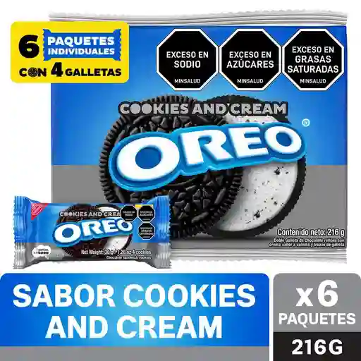 Display Galletas Oreo Doble Chocolate Rellena Crema (216 Gr)
