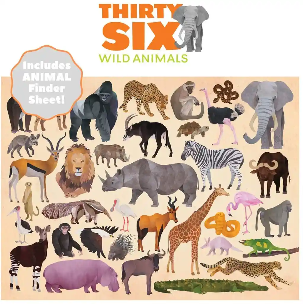 Crocodile Creek Rompecabezas 100 pc 36 Wild Animals