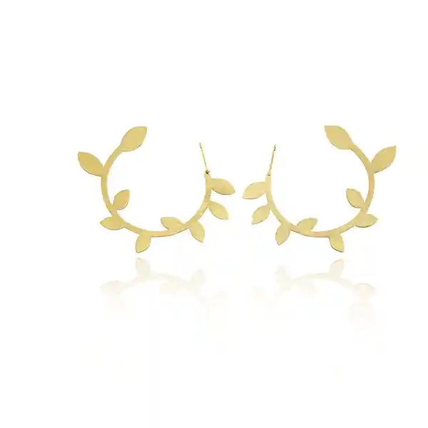 More Aretes Aros Enredadera Hoops Oro