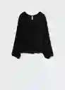 Blusa Olga Negro Talla M Mujer Mango