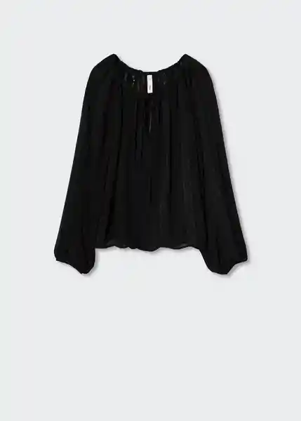 Blusa Olga Negro Talla M Mujer Mango