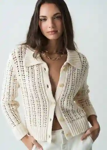 Saco Tejido Mujer Blanco Ponche Claro Talla XS/S 482G087 Naf Naf