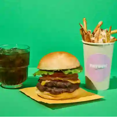 Combo Hamburguesa Doble Carne 100% Res
