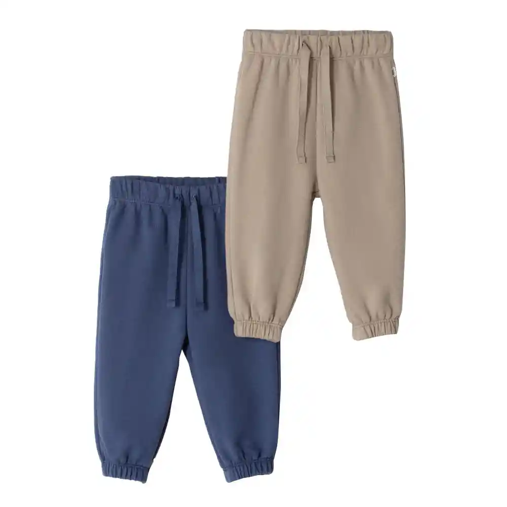 Pantalon Largo Tipo Jogger en Algodón Aksel X2 Babyfresh Talla 9-12m