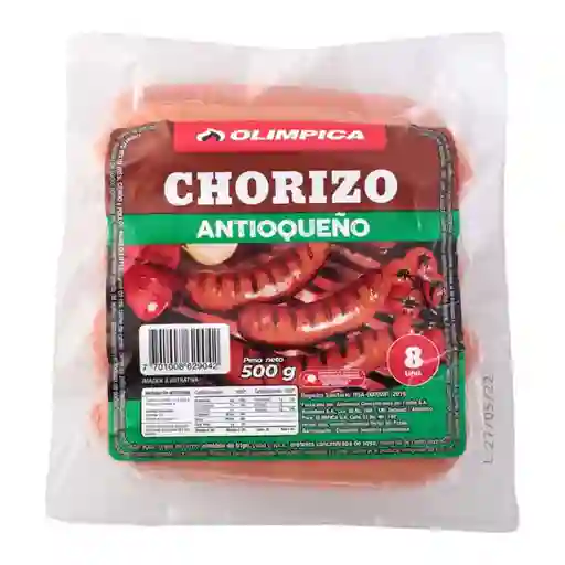 Chorizo Antioqueño Carne de Res y Cerdo Olímpica