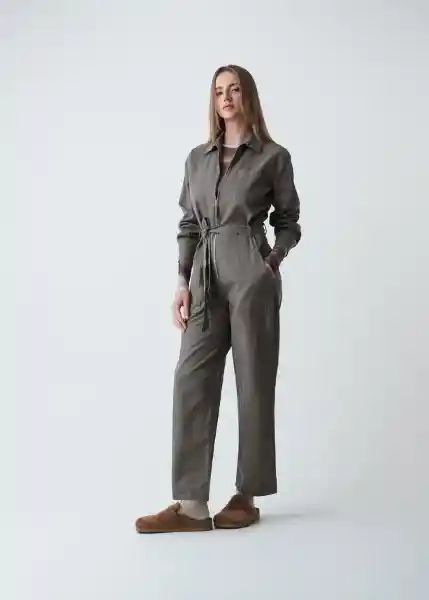 Enterizo Sunna Mujer Gris Cable Talla S 469g301 Naf Naf