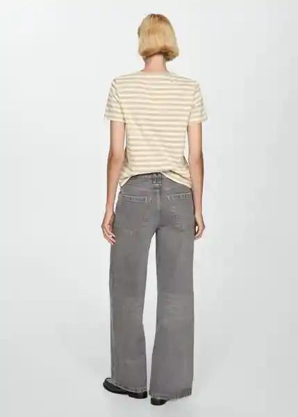 Jean Massy Tejano Gris Talla 44 Mujer Mango