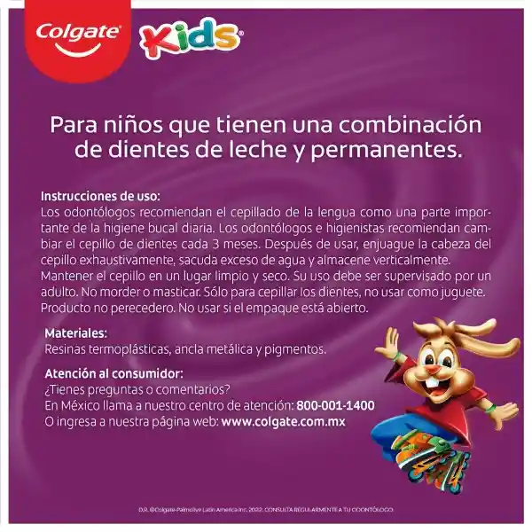Colgate Cepillo de Dientes Tandy Niños Extra Suave 2 Und