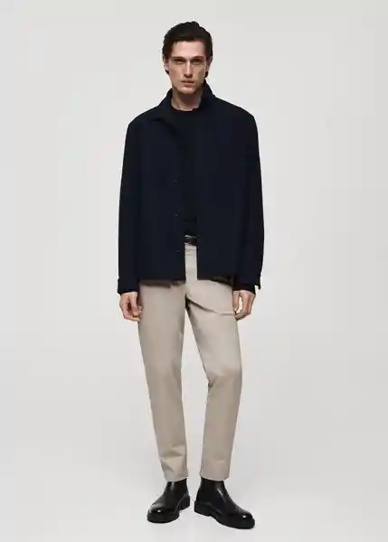 Pantalón Prato Gris Talla 38 Hombre Mango