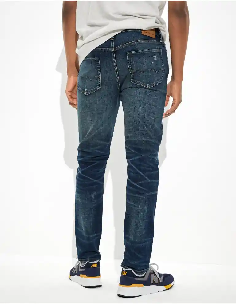 Jean Skinny Azul Talla 28 X 32 Hombre American Eagle