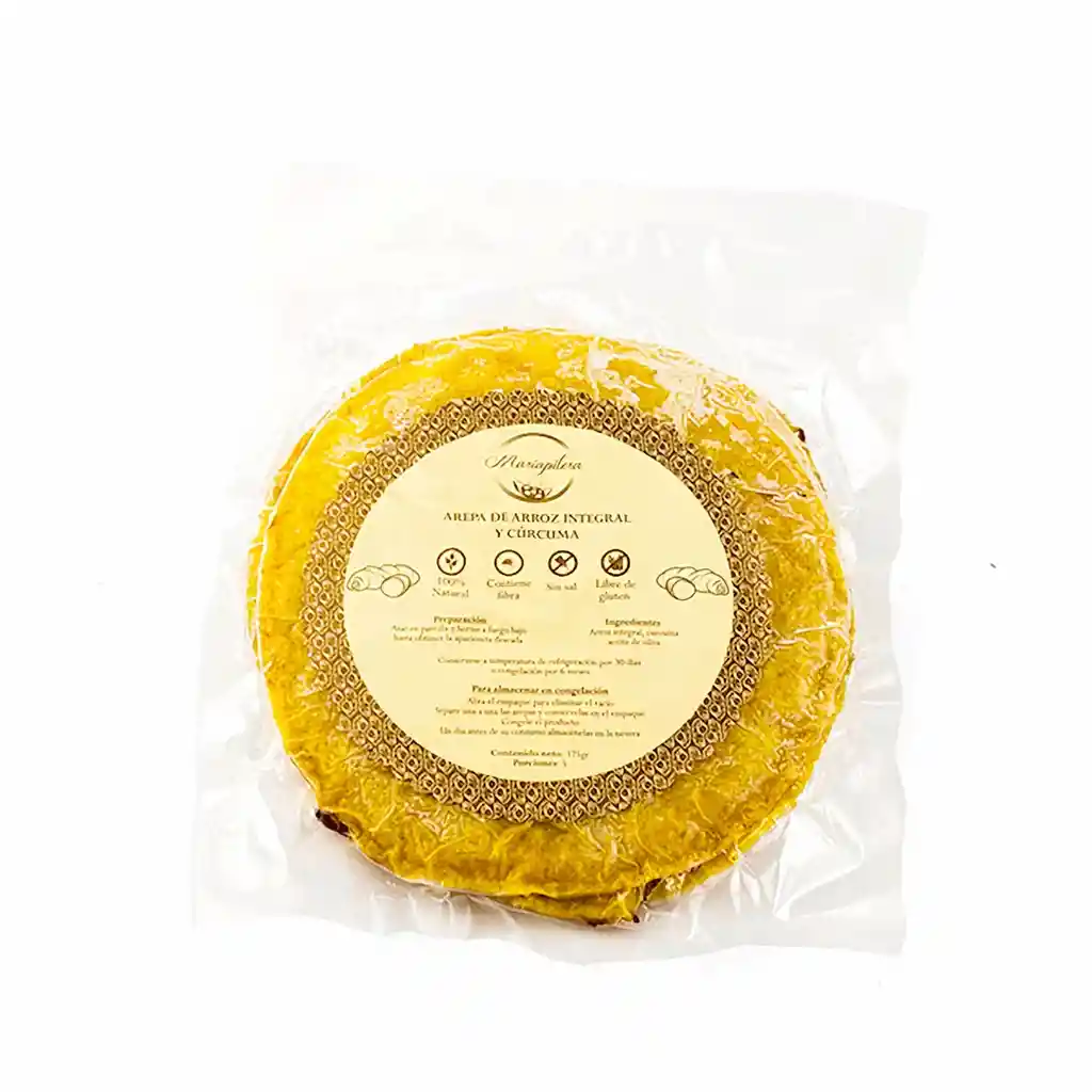   Maria Pilera  Arepas De Arroz Con Curcuma  