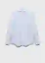 Camisa Selva Azul Talla M Hombre Mango