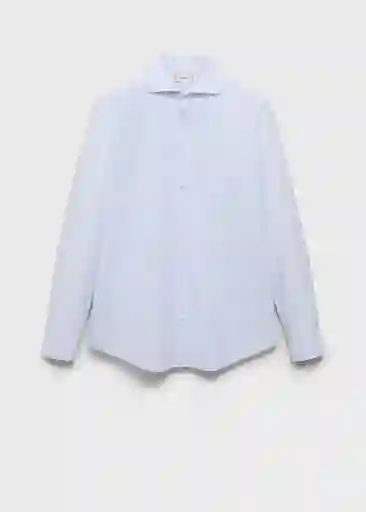 Camisa Selva Azul Talla M Hombre Mango