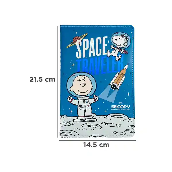 Libreta Snoopy Viaje Espacial Azul Miniso