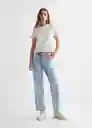 Pantalón Jean Turned Tejano Claro Talla 20 Mango Teen Girl Mango