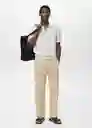 Jean Albe Beige Talla 40 Hombre Mango