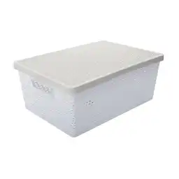 Caja Calada Tejido Con Tapa Bicolor