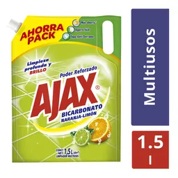 Limpiador Líquido Ajax Naranja-Limón Bolsa 1.5 L