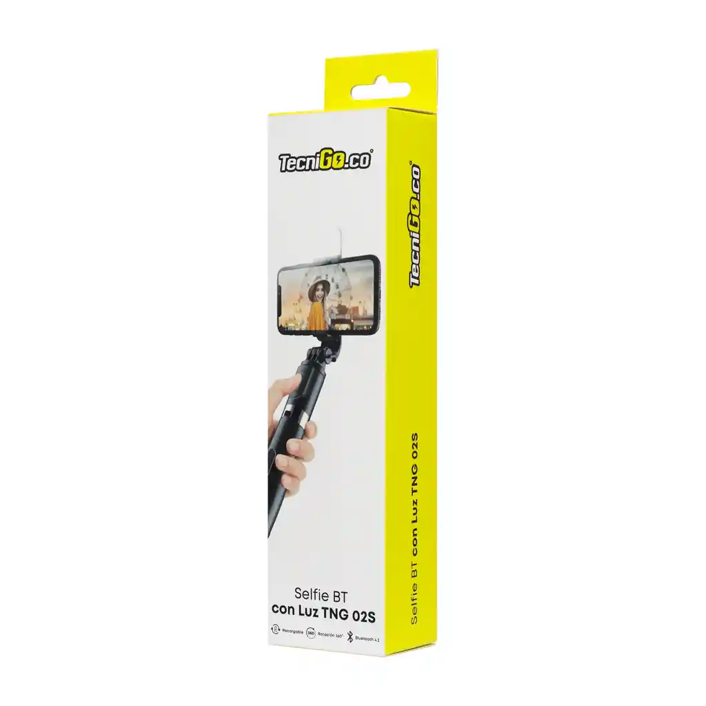 Selfie Stick Tecnigo 02s Bluetooth Con Luz
