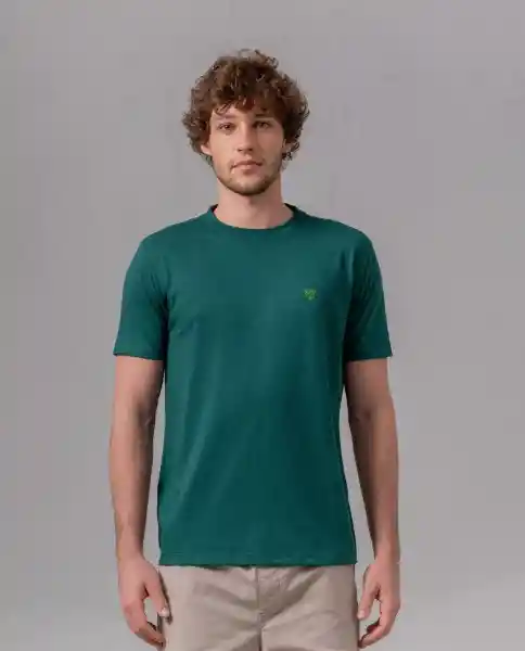 Camiseta Iconica Hombre Verde Botella Ultraoscuro XL 19500 Rifle