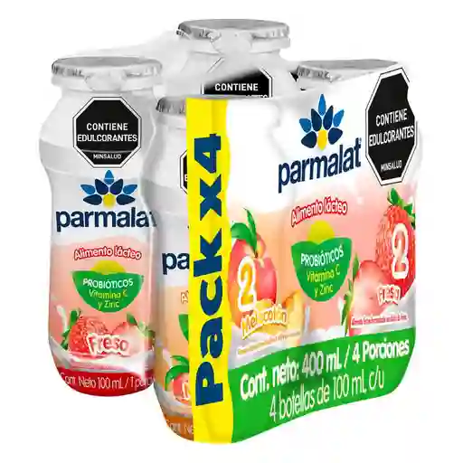 Alimento Parmalat Lacteo Fermentado Dulce Fresa (4 Unidad)