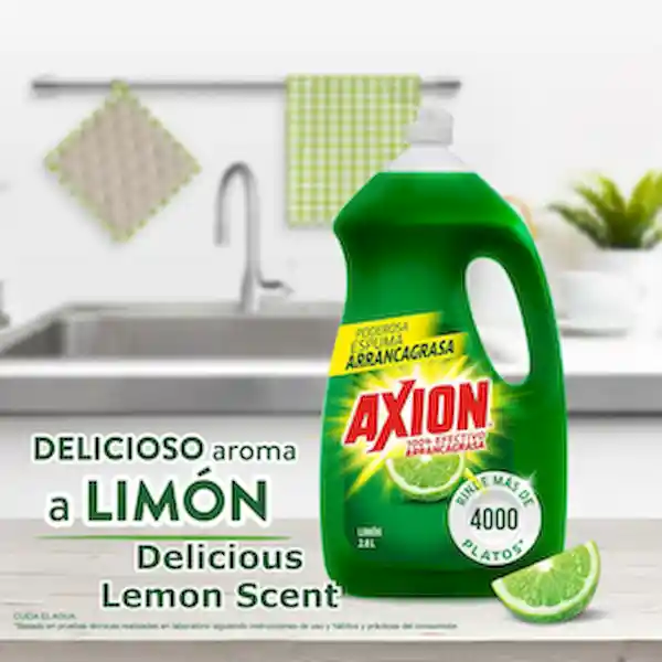 Axion Lavaplatos Liquido Limón 2.8 L