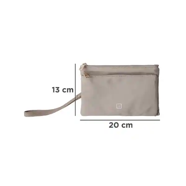 Bolso Multiuso Con Asa de Mano Beige Serie Miniso