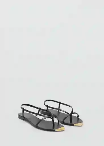 Sandalias Lala Negro Talla 37 Mujer Mango