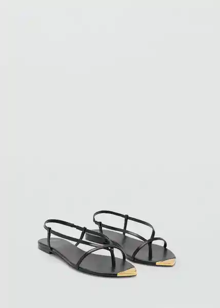 Sandalias Lala Negro Talla 37 Mujer Mango