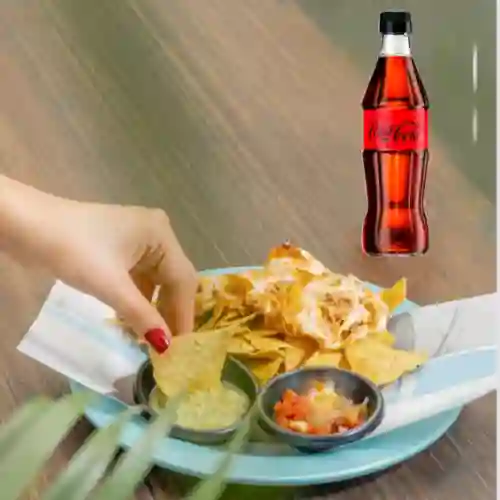 Combo Nachos Costilla + Coca Cola Sin Azúcar 400 ml